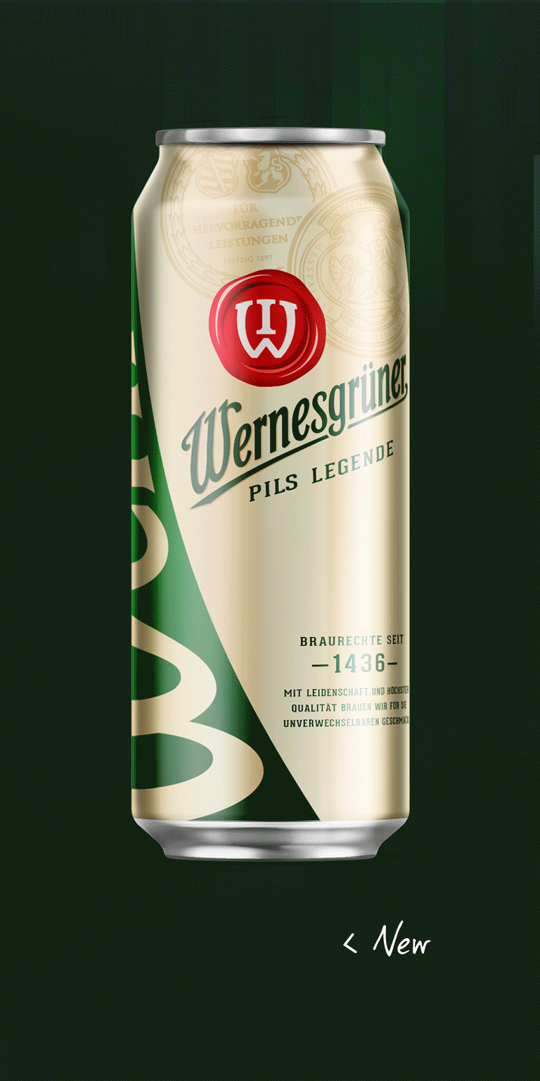 Wernesgr&uuml;ner Pilslegende Brand Design Relaunch Can Development