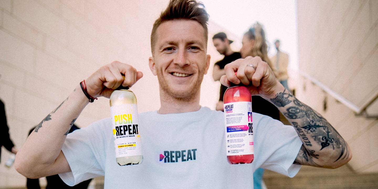 Thumbnail for Markendesign für das Vitaminwasser Repeat von Marco Reus