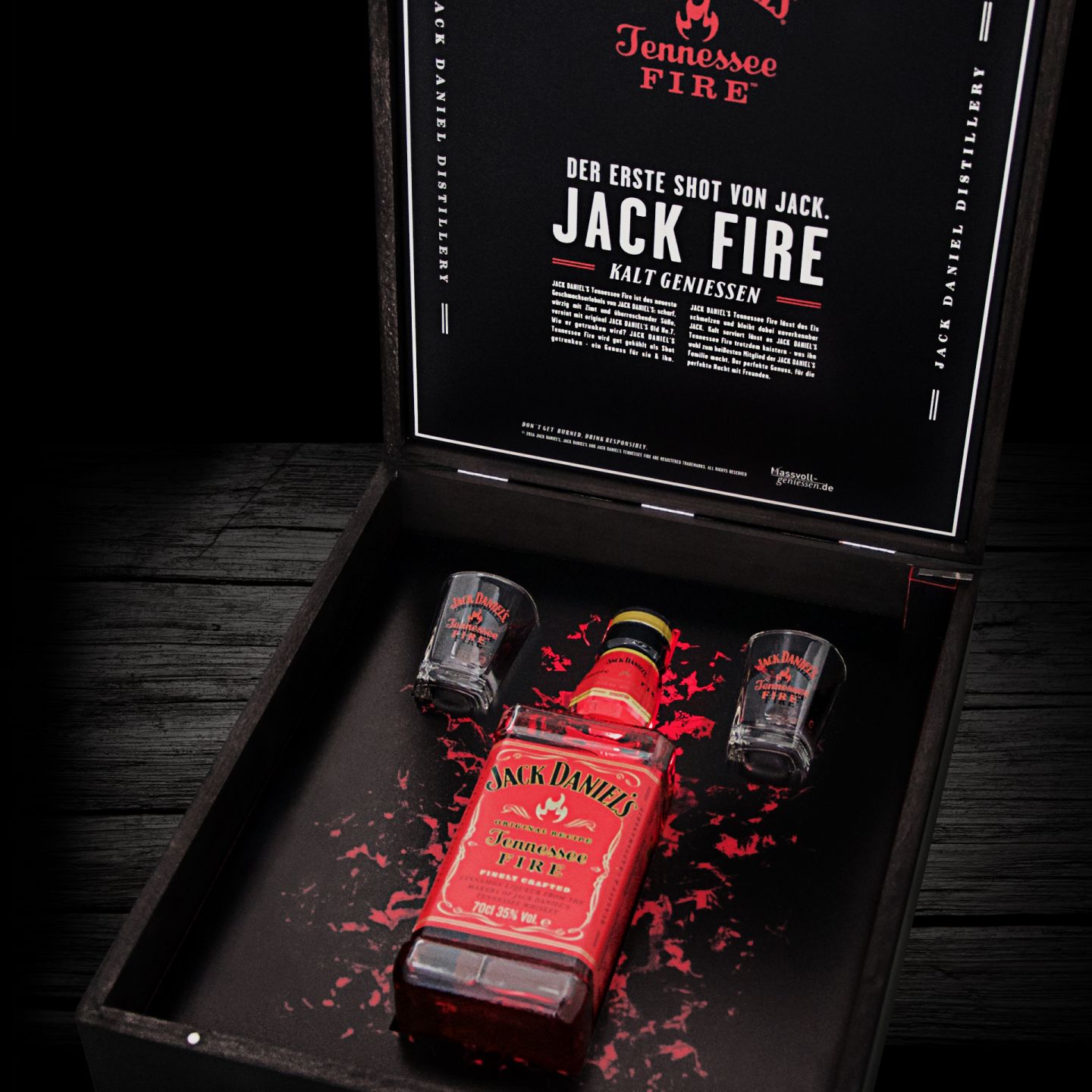 JACK DANIEL'S - Fire - Gift set - France - 700ml - Metal Party cup - 2 -  Jack's Safe
