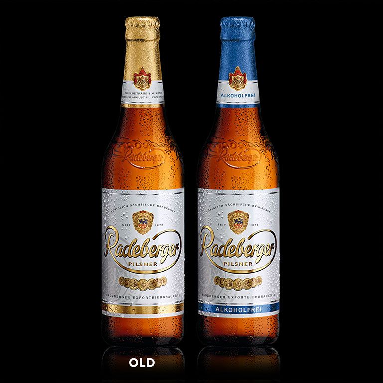 old Radeberger Packaging Design